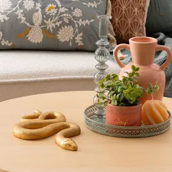 Figura decorativa a forma di serpente oro