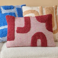 Cuscino 38x58 cm in cotone taftato rosso