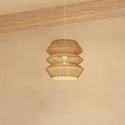 Lampada sospesa rotonda 38 cm in juta naturale e acciaio