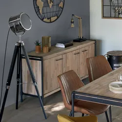 Piantana 150 h cm vintage in legno nero e metallo argento