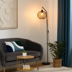 Piantana 157h cm in metallo nero