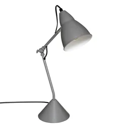 Lampada d'appoggio 62 h cm in metallo grigio con snodo