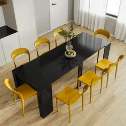 Tavolo consolle allungabile 54-239x90 cm nero- Yona