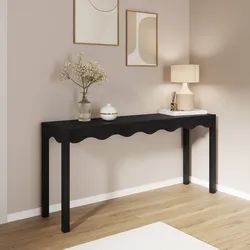 Consolle 160x40 cm in legno nero - Jasi