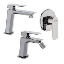 Set lavabo e bidet con incasso doccia cromo - Jacuzzi - Rubinetteria X9