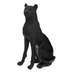 Figura decorativa 65 h cm a forma di pantera nero