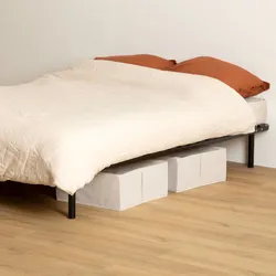 Contenitore salvaspazio 45X45 cm beige per sottoletto o armadio - Anya