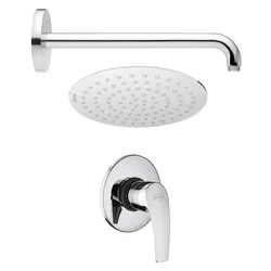 Set incasso doccia con braccio doccia e soffione cromo di Jacuzzi Rubinetteria - Luce