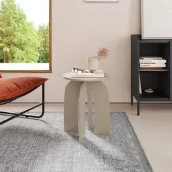Tavolino rotondo 40 cm beige con design moderno - Tigger
