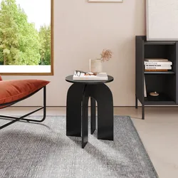 Tavolino rotondo 40 cm nero con design moderno - Tigger