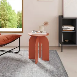 Tavolino rotondo 40 cm terracotta con design moderno - Tigger