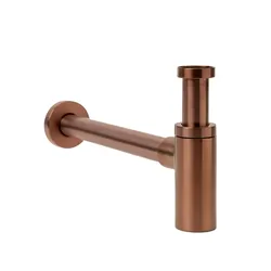 Sifone di scarico universale per lavabi appoggio o sospesi in ottone bronzo spazzolato