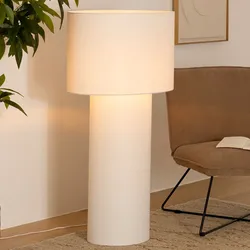 Piantana 115h cm in tessuto bianco