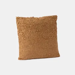 Cuscino sfoderabile 45x45 in bouclé sabbia