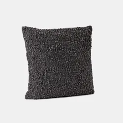 Cuscino sfoderabile 45x45 in bouclé grigio scuro