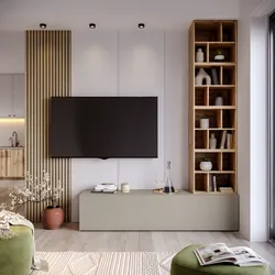 Parete attrezzata 180 cm tortora e rovere wotan - Kayros