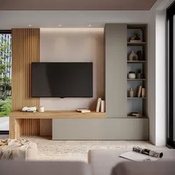 Parete attrezzata 260 cm rovere wotan e tortora - Kayros