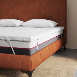 Topper per materasso matrimoniale 160x200 cm sfoderabile in Memory h 5,5 cm - Audley