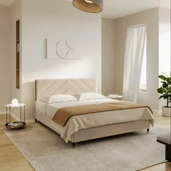 Letto matrimoniale 160x190 cm in velluto bianco perla con gambe in metallo nero e oro - Garvar