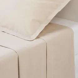 Lenzuolo 180x290 cm in cotone beige - Bellini