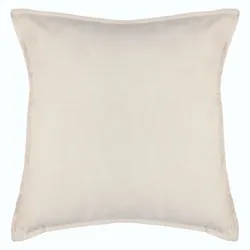 Cuscino 55x55 cm sfoderabile in tessuto bianco panna - Wynter