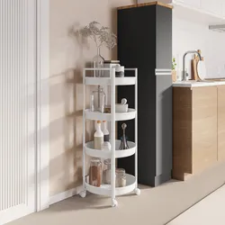 Carrello portaoggetti 42 cm bianco con 4 ripiani - Mayi