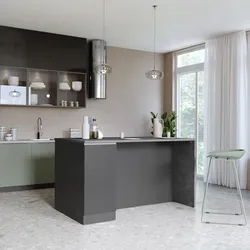 Isola 160x90h cm con 2 ante con soft close antracite opaco e grigio report - Maira