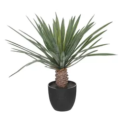 Pianta artificiale di palma 52h cm in vaso nero