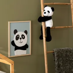 Peluche a forma di panda 35h cm in velluto bianco e nero - Kids