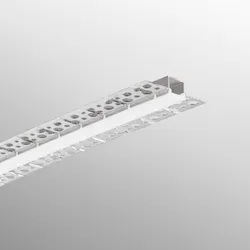 Profilo snodabile a rapido fissaggio 200x5,5 cm in alluminio silver - Snaky