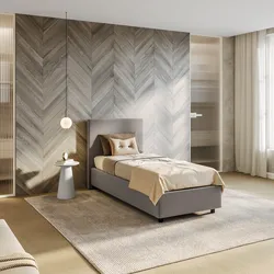 Letto singolo contenitore 80x190 cm in velluto grigio sfoderabile - Hatfield