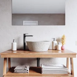 Lavabo d'appoggio 40x15h cm bianco in battuto di terrazzo pomice - Marks