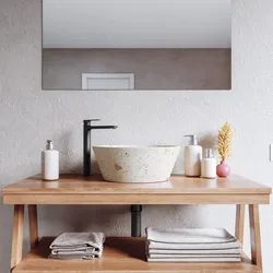 Lavabo d'appoggio 40x15h cm grigio in battuto di terrazzo shade - Marks