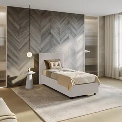 Letto singolo contenitore 80x190 cm in tessuto effetto maglia ghiaccio sfoderabile - Hatfield