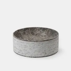 Lavabo da appoggio 38x13,5h cm in marmo rigato grigio - Artizan