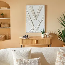 Decorazione da parete 62x92h cm reversibile in rilievo bianco