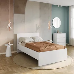 Letto una piazza e mezza 120x200 cm bianco lucido - Delhi