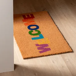 Zerbino 45x75 cm in coir Welcome multicolor