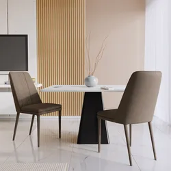 Set 2 sedie in similpelle beige - Dineria