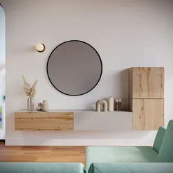 Parete attrezzata sospesa 250 cm cashmere opaco cannettato e rovere - Ingrid