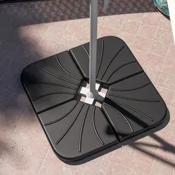 Base per ombrellone laterale set 4 spicchi 100 kg in cemento nero