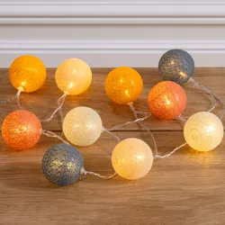 Catena luminosa 165 cm multicolore con 10 sfere