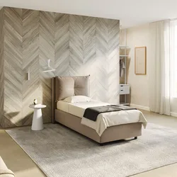 Letto singolo contenitore 80x190 cm in velluto tortora sfoderabile - Priory