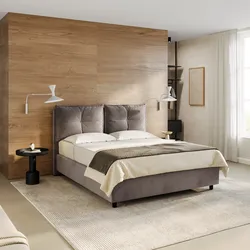 Letto matrimoniale contenitore 160x190 cm in velluto grigio sfoderabile - Priory