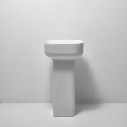 Lavabo con colonna quadra 45x45 cm bianco - Balloon di Simas