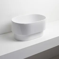 Lavabo d'appoggio o incasso 50x33 cm bianco - Pomo di Simas