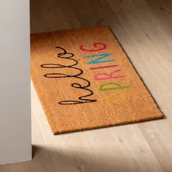 Zerbino 45x75 cm in coir Hello Spring multicolor