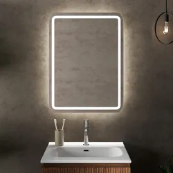 Specchio da bagno led 60x80 cm con luce perimetrale e retroilluminato  - Drust