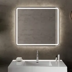 Specchio da bagno led 90x80 cm con luce perimetrale e retroilluminato  - Drust