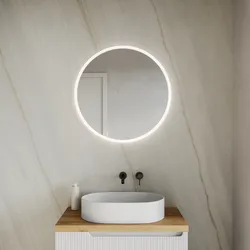 Specchio da bagno led Ø 70 cm con luce perimetrale e retroilluminato  - Geid